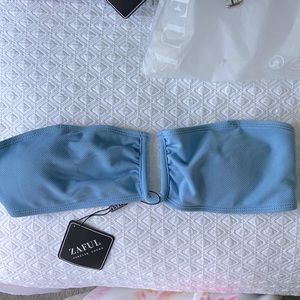 Zaful light blue bikini top